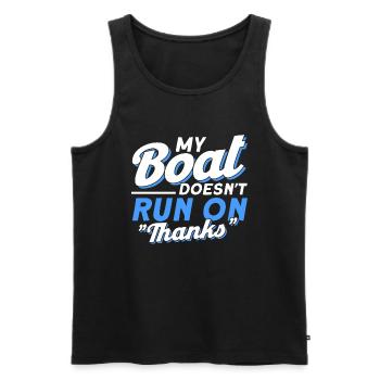 Pontoon Boat Gift Captain Boots Pontoon - Men's Premium Organic Tank Top - black - Front - Michal (187cm)