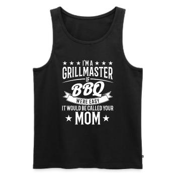 Bbq Grill Meat Lovers Grill Party Food Bbq - Men's Premium Organic Tank Top - black - Front - AI Model Male 178 light (178cm)