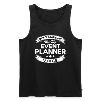 Eventplaner Hochzeitsplaner Event Manager - Männer Premium Bio Tank Top - Schwarz - Vorne - AI Model Male 178 light (178cm)