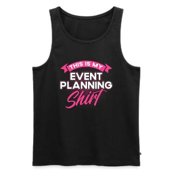 Eventplaner Hochzeitsplaner Event Manager - Männer Premium Bio Tank Top - Schwarz - Vorne - AI Model Male 178 light (178cm)