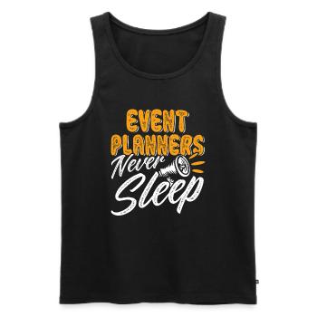 Eventplaner Hochzeitsplaner Event Manager - Männer Premium Bio Tank Top - Schwarz - Vorne - AI Model Male 178 light (178cm)