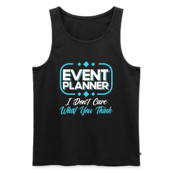 Event Planner Wedding Planner Event Manager - Men's Premium Organic Tank Top - black - Front - AI Model Male 178 light (178cm)