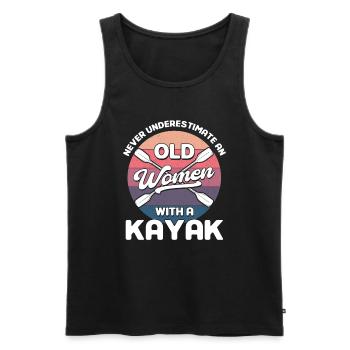 Kajak Kajakfahrer Kanu Outdoor Wasserkajak - Männer Premium Bio Tank Top - Schwarz - Vorne - AI Model Male 178 light (178cm)