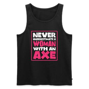 Axt Werfer Axt Werfen Mutter Mama Axt Geschenk - Männer Premium Bio Tank Top - Schwarz - Vorne - AI Model Male 178 light (178cm)