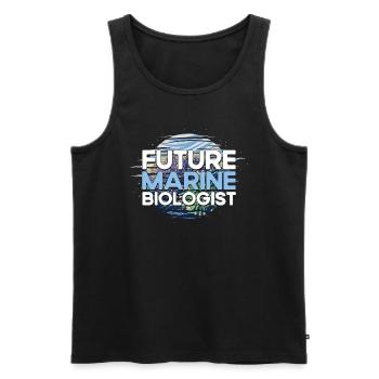 Marine Biologist Ocean Gift Marine Biology - Men's Premium Organic Tank Top - black - Front - Michal (187cm)