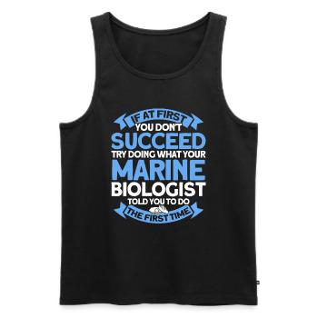 Marine Biologist Ocean Gift Marine Biology - Men's Premium Organic Tank Top - black - Front - Michal (187cm)