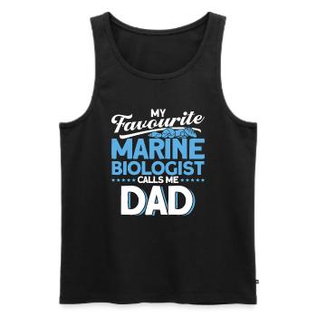 Marine Biologist Ocean Gift Marine Biology - Men's Premium Organic Tank Top - black - Front - Michal (187cm)