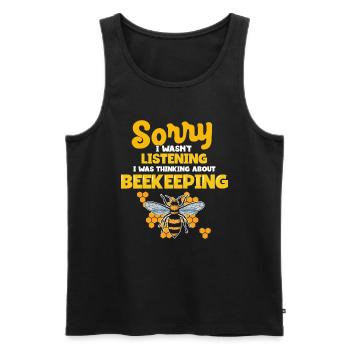 Apiculture Apiculteurs Abeilles Apiculteurs - Débardeur bio Premium Homme - noir - Devant - Michal (187cm)