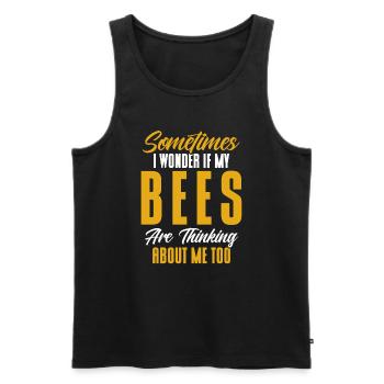 Apiculture Apiculteurs Abeilles Apiculteurs - Débardeur bio Premium Homme - noir - Devant - Michal (187cm)