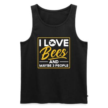 Apiculture Apiculteurs Abeilles Apiculteurs - Débardeur bio Premium Homme - noir - Devant - Michal (187cm)