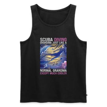 Sporttauchen Geschenk Unterwasser Sporttaucher - Männer Premium Bio Tank Top - Schwarz - Vorne - Michal (187cm)