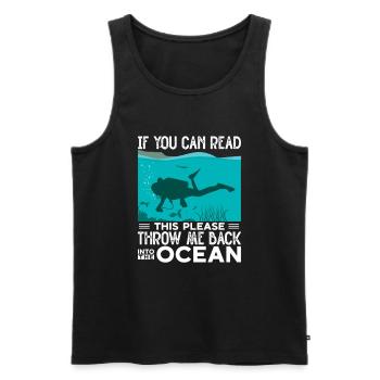 Sporttauchen Geschenk Unterwasser Sporttaucher - Männer Premium Bio Tank Top - Schwarz - Vorne - Michal (187cm)