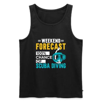 Scuba Diving Gift Underwater Scuba Diver - Men's Premium Organic Tank Top - black - Front - Michal (187cm)