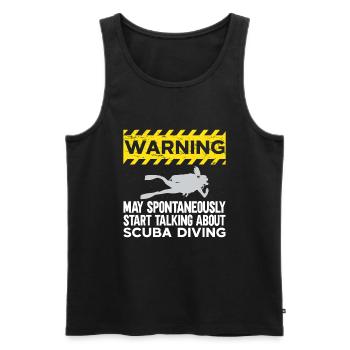 Scuba Diving Gift Underwater Scuba Diver - Men's Premium Organic Tank Top - black - Front - Michal (187cm)