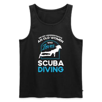 Sporttauchen Geschenk Unterwasser Sporttaucher - Männer Premium Bio Tank Top - Schwarz - Vorne - Michal (187cm)
