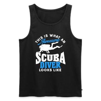 Sporttauchen Geschenk Unterwasser Sporttaucher - Männer Premium Bio Tank Top - Schwarz - Vorne - AI Model Male 178 light (178cm)