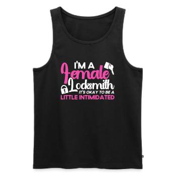 Locksmith lock picking employee locksmith shop - Men's Premium Organic Tank Top - black - Front - Michal (187cm)