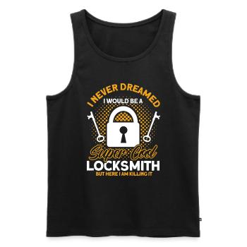 Locksmith Lock Picking Employee Locksmith - Men's Premium Organic Tank Top - black - Front - Michal (187cm)