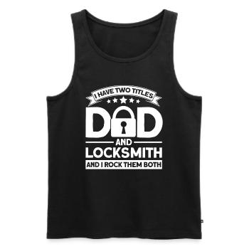 Locksmith Lock Picking Employee Locksmith - Men's Premium Organic Tank Top - black - Front - Michal (187cm)