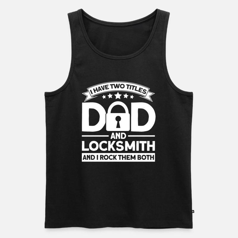 Locksmith Lock Picking Employee Locksmith - Men's Premium Organic Tank Top - black
