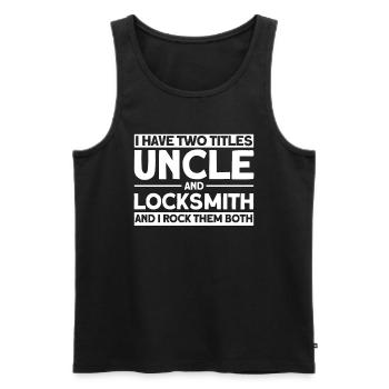 Locksmith Lock Picking Employee Locksmith - Men's Premium Organic Tank Top - black - Front - Michal (187cm)