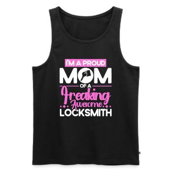 Locksmith Lock Picking Employee Locksmith - Men's Premium Organic Tank Top - black - Front - Michal (187cm)
