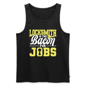 Locksmith Lock Picking Employee Locksmith - Men's Premium Organic Tank Top - black - Front - Michal (187cm)