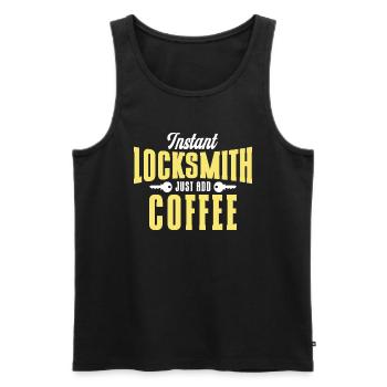 Locksmith lock picking employee locksmith shop - Men's Premium Organic Tank Top - black - Front - Michal (187cm)