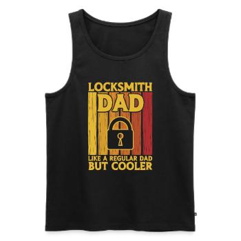 Locksmith lock picking employee locksmith shop - Men's Premium Organic Tank Top - black - Front - Michal (187cm)