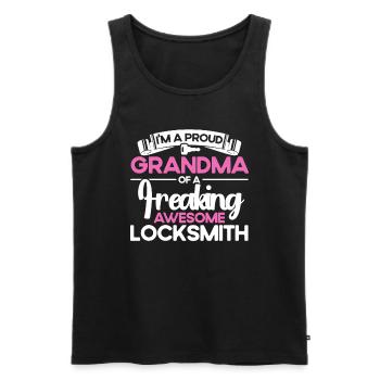 Locksmith Lock Picking Employee Locksmith - Men's Premium Organic Tank Top - black - Front - Michal (187cm)