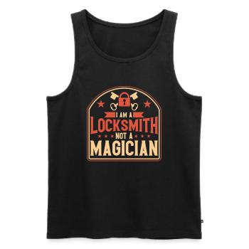 Locksmith Lock Picking Employee Locksmith - Men's Premium Organic Tank Top - black - Front - Michal (187cm)