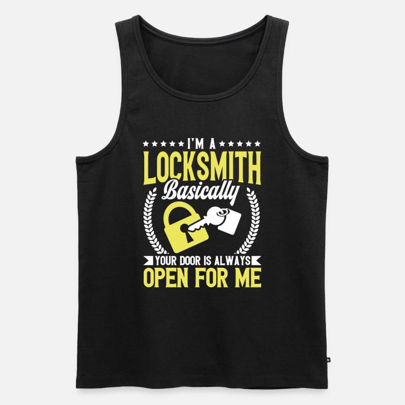 Locksmith Lock Picking Employee Locksmith - Men's Premium Organic Tank Top - black