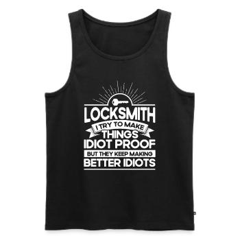 Locksmith Lock Picking Employee Locksmith - Men's Premium Organic Tank Top - black - Front - Michal (187cm)