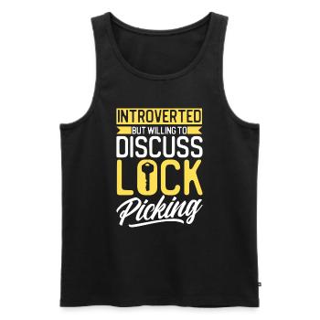 Locksmith Lock Picking Employee Locksmith - Men's Premium Organic Tank Top - black - Front - Michal (187cm)