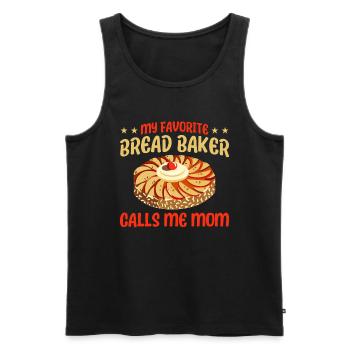Bread Baking Gift Bakery Quote Baker - Men's Premium Organic Tank Top - black - Front - AI Model Male 178 light (178cm)