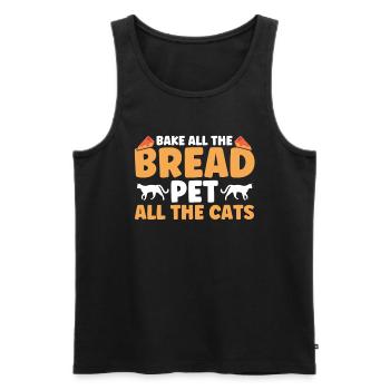 Bread Baking Gift Bakery Quote Baker - Men's Premium Organic Tank Top - black - Front - AI Model Male 178 light (178cm)