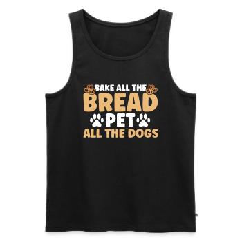 Bread Baking Gift Bakery Quote Baker - Men's Premium Organic Tank Top - black - Front - AI Model Male 178 light (178cm)