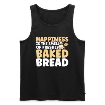 Bread Baking Gift Bakery Quote Baker - Men's Premium Organic Tank Top - black - Front - AI Model Male 178 light (178cm)