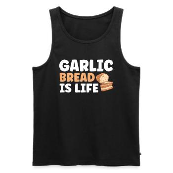 Bread Baking Gift Bakery Quote Baker - Men's Premium Organic Tank Top - black - Front - AI Model Male 178 light (178cm)