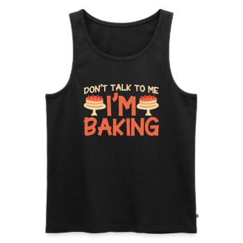 Bread Baking Gift Bakery Quote Baker - Men's Premium Organic Tank Top - black - Front - AI Model Male 178 light (178cm)