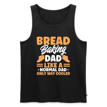 Bread Baking Gift Bakery Quote Baker - Men's Premium Organic Tank Top - black - Front - AI Model Male 178 light (178cm)