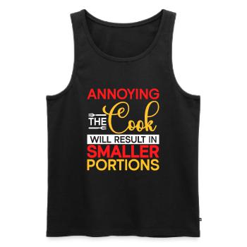 Chef Quote Gift Funny Chef - Men's Premium Organic Tank Top - black - Front - AI Model Male 178 light (178cm)