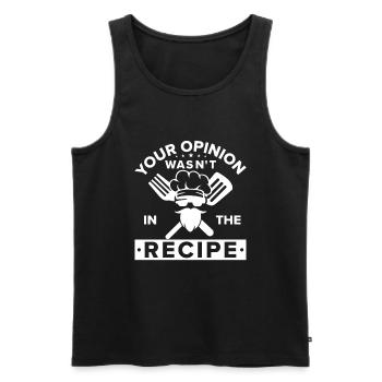 Chef Quote Gift Funny Chef - Men's Premium Organic Tank Top - black - Front - AI Model Male 178 light (178cm)