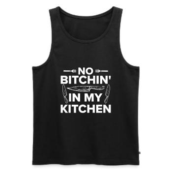 Chef Citation Cadeau Drôle Chef - Débardeur bio Premium Homme - noir - Devant - Michal (187cm)