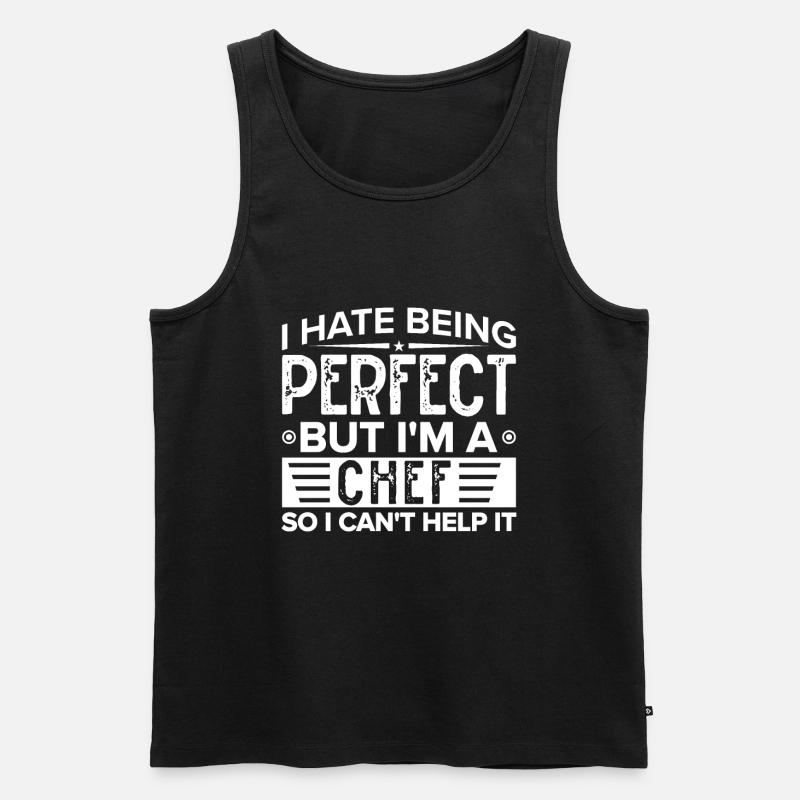 Küchenchef Spruch Geschenk Lustig Koch - Männer Premium Bio Tank Top - Schwarz