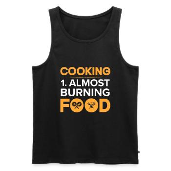 Chef Quote Gift Funny Chef - Men's Premium Organic Tank Top - black - Front - AI Model Male 178 light (178cm)