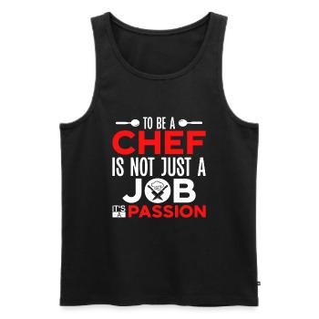 Chef Quote Gift Funny Chef - Men's Premium Organic Tank Top - black - Front - AI Model Male 178 light (178cm)