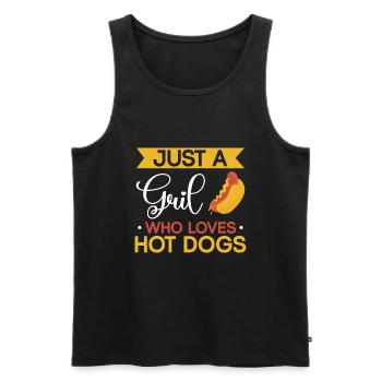 Hotdog Food Lover Hot Dogs Food Hotdog Vendeur de hot-dogs - Débardeur bio Premium Homme - noir - Devant - Michal (187cm)