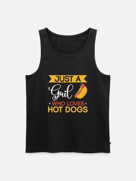 Hotdog Food Lover Hotdogs Food Hotdog Sælger - Herre Premium økologisk tanktop - sort