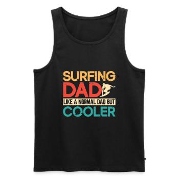 Surfing Sport Beach Surfboard Ocean Sunshine Surf - Männer Premium Bio Tank Top - Schwarz - Vorne - AI Model Male 178 light (178cm)